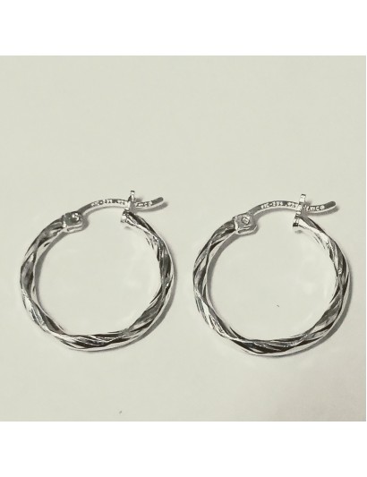 ARRACADA TOSAL FACETADA 18MM PLATA .925